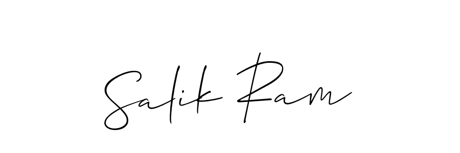 Design your own signature with our free online signature maker. With this signature software, you can create a handwritten (Allison_Script) signature for name Salik Ram. Salik Ram signature style 2 images and pictures png