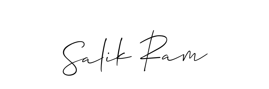 Use a signature maker to create a handwritten signature online. With this signature software, you can design (Allison_Script) your own signature for name Salik Ram. Salik Ram signature style 2 images and pictures png