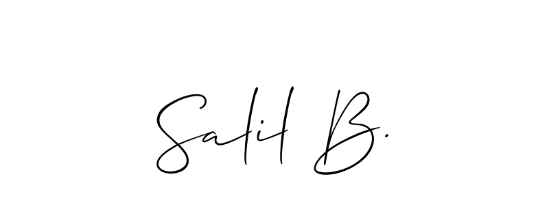 See photos of Salil B. official signature by Spectra . Check more albums & portfolios. Read reviews & check more about Allison_Script font. Salil B. signature style 2 images and pictures png