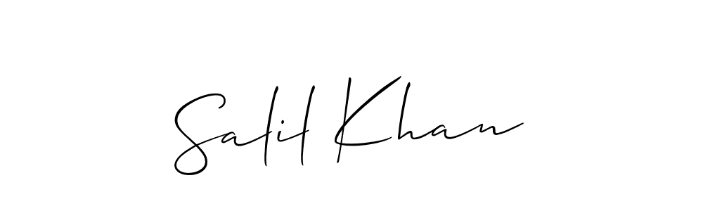 Design your own signature with our free online signature maker. With this signature software, you can create a handwritten (Allison_Script) signature for name Salil Khan. Salil Khan signature style 2 images and pictures png