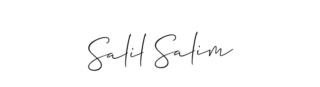 Similarly Allison_Script is the best handwritten signature design. Signature creator online .You can use it as an online autograph creator for name Salil Salim. Salil Salim signature style 2 images and pictures png