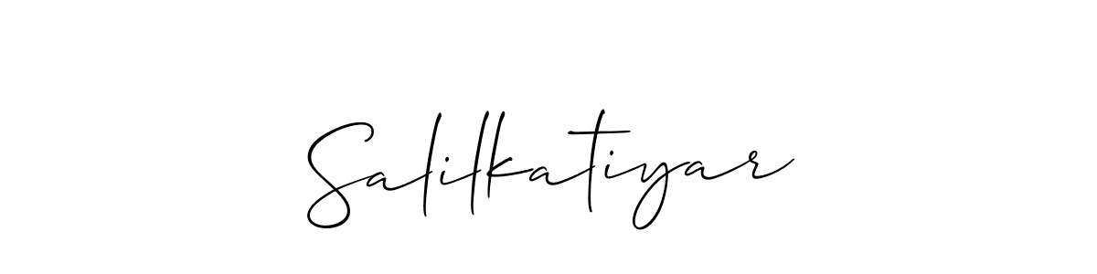 You should practise on your own different ways (Allison_Script) to write your name (Salilkatiyar) in signature. don't let someone else do it for you. Salilkatiyar signature style 2 images and pictures png