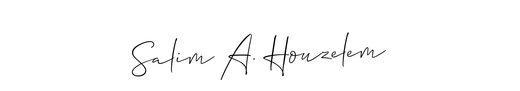 Also You can easily find your signature by using the search form. We will create Salim A. Houzelem name handwritten signature images for you free of cost using Allison_Script sign style. Salim A. Houzelem signature style 2 images and pictures png