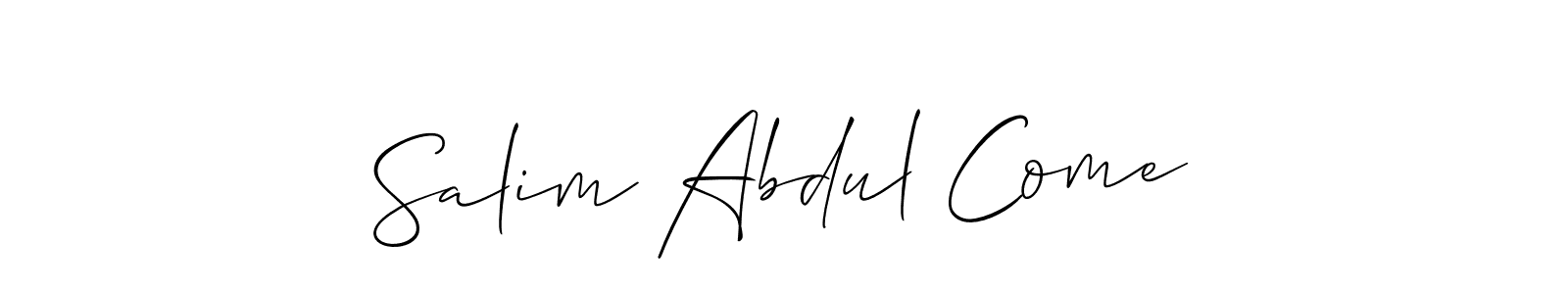 Best and Professional Signature Style for Salim Abdul Come. Allison_Script Best Signature Style Collection. Salim Abdul Come signature style 2 images and pictures png