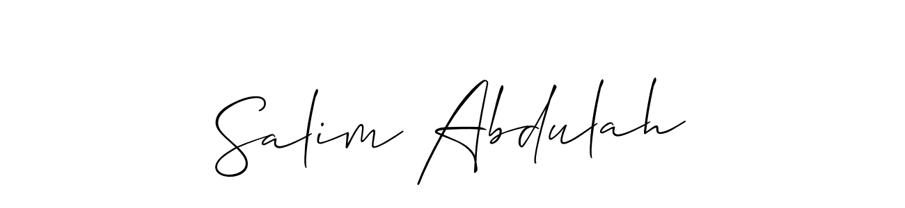 if you are searching for the best signature style for your name Salim Abdulah. so please give up your signature search. here we have designed multiple signature styles  using Allison_Script. Salim Abdulah signature style 2 images and pictures png