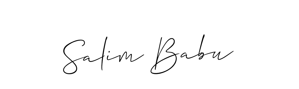 Design your own signature with our free online signature maker. With this signature software, you can create a handwritten (Allison_Script) signature for name Salim Babu. Salim Babu signature style 2 images and pictures png