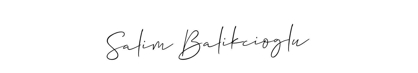 Make a short Salim Balikcioglu signature style. Manage your documents anywhere anytime using Allison_Script. Create and add eSignatures, submit forms, share and send files easily. Salim Balikcioglu signature style 2 images and pictures png