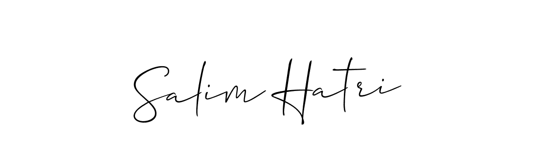 You should practise on your own different ways (Allison_Script) to write your name (Salim Hatri) in signature. don't let someone else do it for you. Salim Hatri signature style 2 images and pictures png