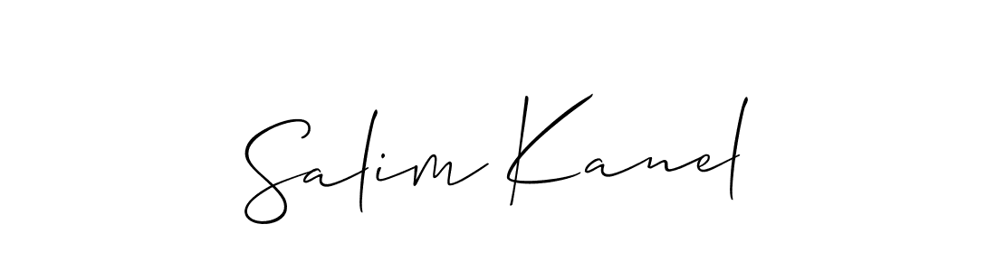 Use a signature maker to create a handwritten signature online. With this signature software, you can design (Allison_Script) your own signature for name Salim Kanel. Salim Kanel signature style 2 images and pictures png