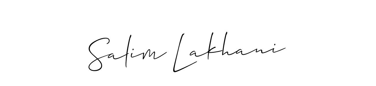 This is the best signature style for the Salim Lakhani name. Also you like these signature font (Allison_Script). Mix name signature. Salim Lakhani signature style 2 images and pictures png
