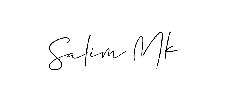 Design your own signature with our free online signature maker. With this signature software, you can create a handwritten (Allison_Script) signature for name Salim Mk. Salim Mk signature style 2 images and pictures png