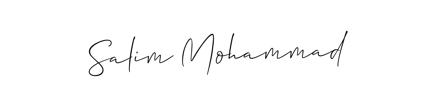 Make a short Salim Mohammad signature style. Manage your documents anywhere anytime using Allison_Script. Create and add eSignatures, submit forms, share and send files easily. Salim Mohammad signature style 2 images and pictures png