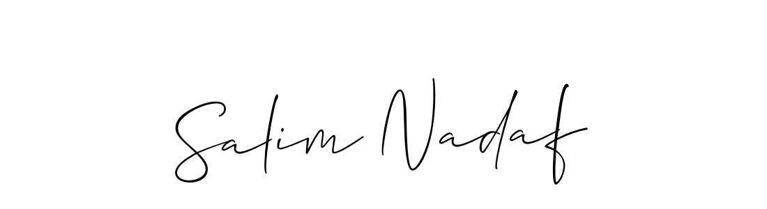 if you are searching for the best signature style for your name Salim Nadaf. so please give up your signature search. here we have designed multiple signature styles  using Allison_Script. Salim Nadaf signature style 2 images and pictures png