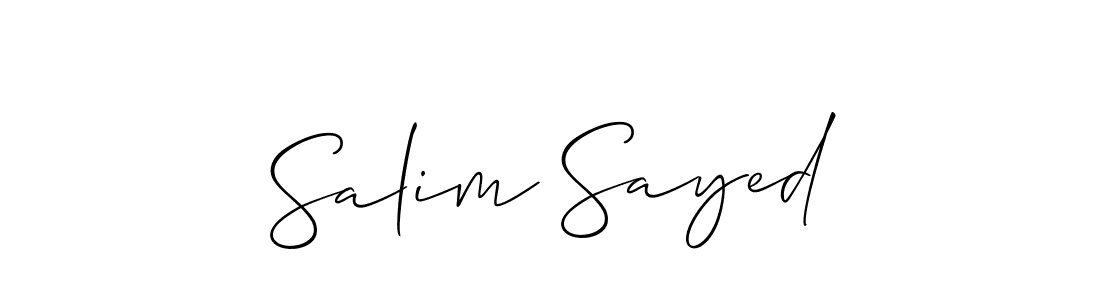 Design your own signature with our free online signature maker. With this signature software, you can create a handwritten (Allison_Script) signature for name Salim Sayed. Salim Sayed signature style 2 images and pictures png