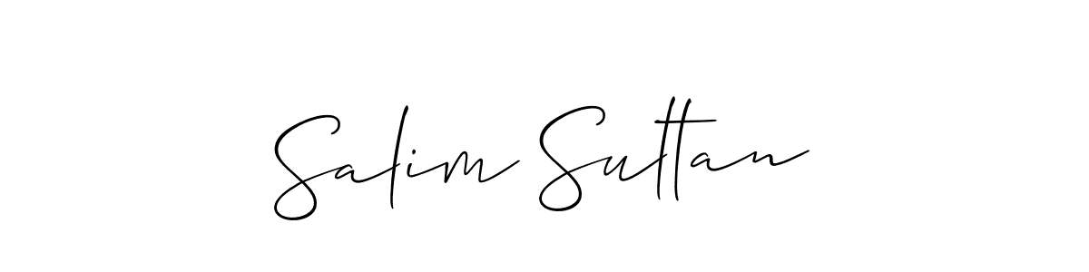 You should practise on your own different ways (Allison_Script) to write your name (Salim Sultan) in signature. don't let someone else do it for you. Salim Sultan signature style 2 images and pictures png