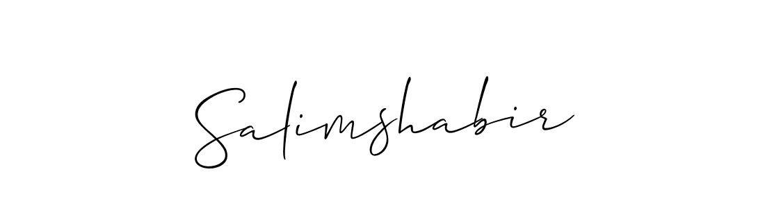 How to make Salimshabir signature? Allison_Script is a professional autograph style. Create handwritten signature for Salimshabir name. Salimshabir signature style 2 images and pictures png