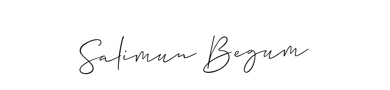 Also we have Salimun Begum name is the best signature style. Create professional handwritten signature collection using Allison_Script autograph style. Salimun Begum signature style 2 images and pictures png