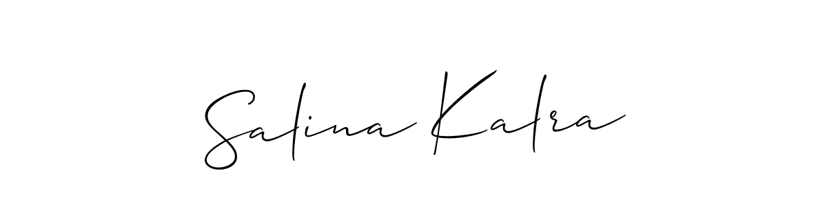 It looks lik you need a new signature style for name Salina Kalra. Design unique handwritten (Allison_Script) signature with our free signature maker in just a few clicks. Salina Kalra signature style 2 images and pictures png