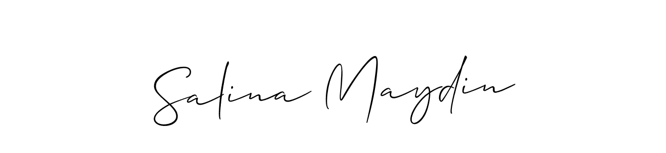 How to make Salina Maydin name signature. Use Allison_Script style for creating short signs online. This is the latest handwritten sign. Salina Maydin signature style 2 images and pictures png