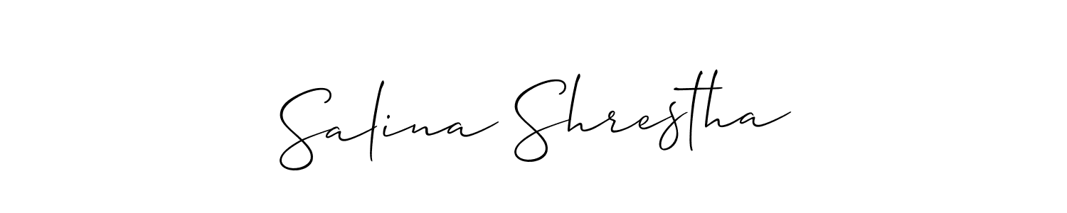 Check out images of Autograph of Salina Shrestha name. Actor Salina Shrestha Signature Style. Allison_Script is a professional sign style online. Salina Shrestha signature style 2 images and pictures png