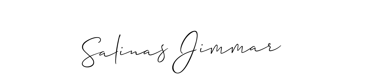 It looks lik you need a new signature style for name Salinas Jimmar. Design unique handwritten (Allison_Script) signature with our free signature maker in just a few clicks. Salinas Jimmar signature style 2 images and pictures png