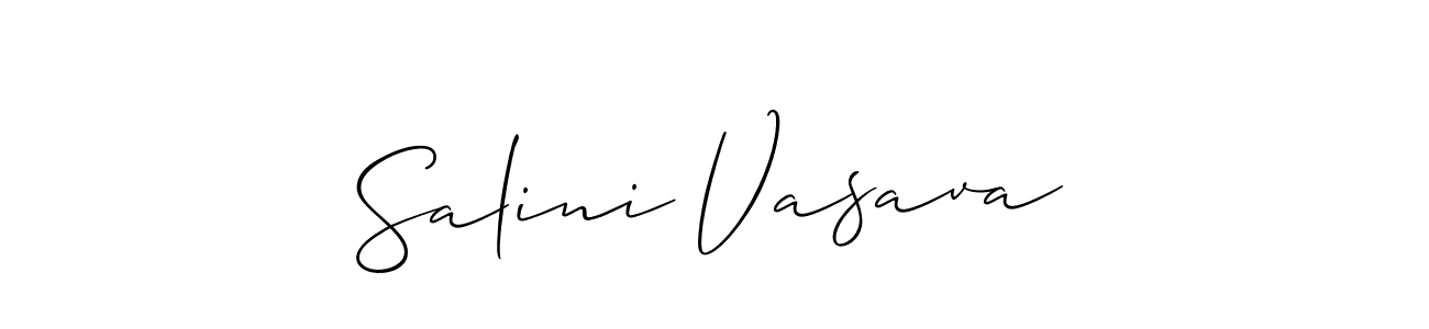 Similarly Allison_Script is the best handwritten signature design. Signature creator online .You can use it as an online autograph creator for name Salini Vasava. Salini Vasava signature style 2 images and pictures png