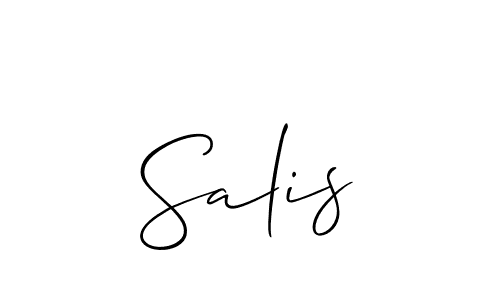 Also You can easily find your signature by using the search form. We will create Salis name handwritten signature images for you free of cost using Allison_Script sign style. Salis signature style 2 images and pictures png