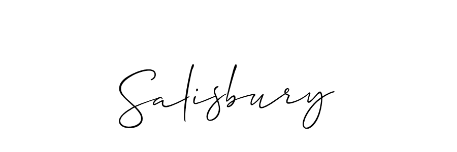 How to make Salisbury signature? Allison_Script is a professional autograph style. Create handwritten signature for Salisbury name. Salisbury signature style 2 images and pictures png