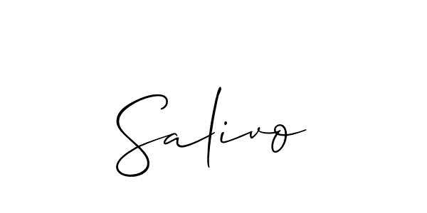 Salivo stylish signature style. Best Handwritten Sign (Allison_Script) for my name. Handwritten Signature Collection Ideas for my name Salivo. Salivo signature style 2 images and pictures png