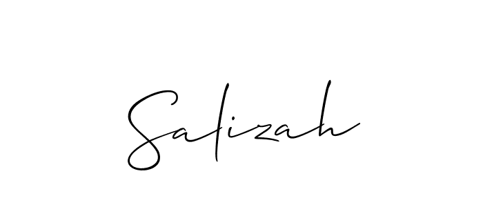 Create a beautiful signature design for name Salizah. With this signature (Allison_Script) fonts, you can make a handwritten signature for free. Salizah signature style 2 images and pictures png