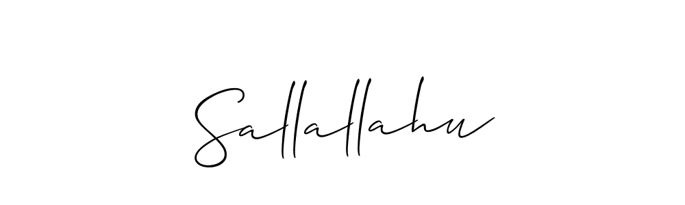 Best and Professional Signature Style for Sallallahu. Allison_Script Best Signature Style Collection. Sallallahu signature style 2 images and pictures png