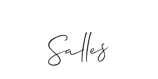 if you are searching for the best signature style for your name Salles. so please give up your signature search. here we have designed multiple signature styles  using Allison_Script. Salles signature style 2 images and pictures png
