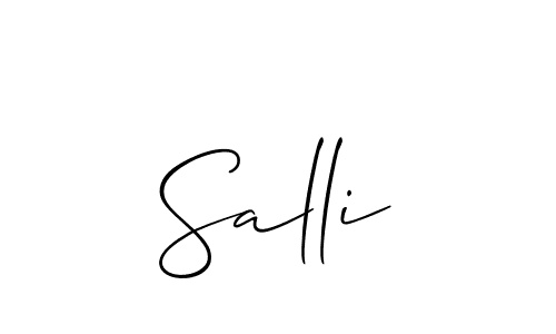 Create a beautiful signature design for name Salli. With this signature (Allison_Script) fonts, you can make a handwritten signature for free. Salli signature style 2 images and pictures png