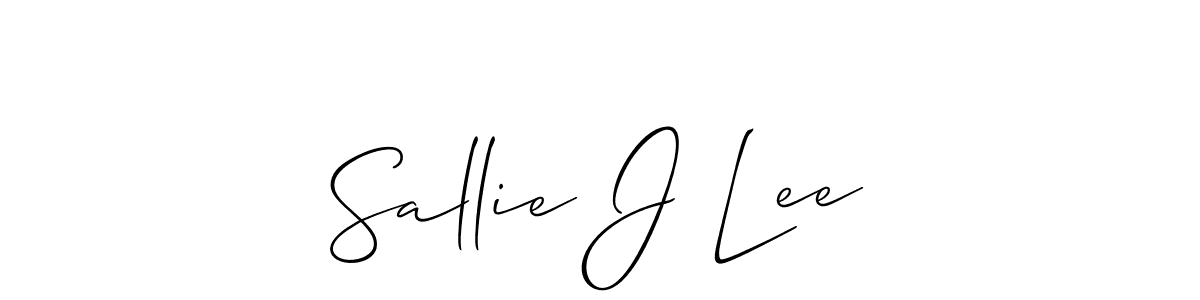 Sallie J Lee stylish signature style. Best Handwritten Sign (Allison_Script) for my name. Handwritten Signature Collection Ideas for my name Sallie J Lee. Sallie J Lee signature style 2 images and pictures png