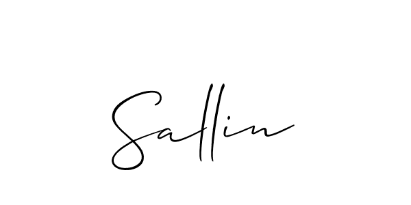 How to make Sallin name signature. Use Allison_Script style for creating short signs online. This is the latest handwritten sign. Sallin signature style 2 images and pictures png