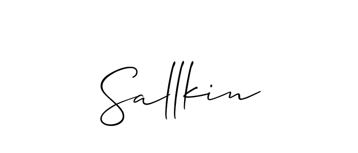 Make a beautiful signature design for name Sallkin. Use this online signature maker to create a handwritten signature for free. Sallkin signature style 2 images and pictures png