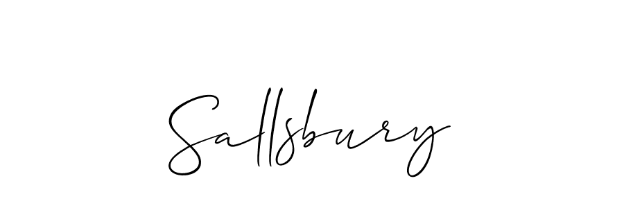 How to make Sallsbury signature? Allison_Script is a professional autograph style. Create handwritten signature for Sallsbury name. Sallsbury signature style 2 images and pictures png