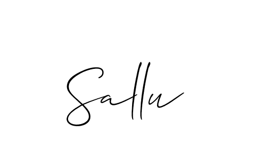 Design your own signature with our free online signature maker. With this signature software, you can create a handwritten (Allison_Script) signature for name Sallu. Sallu signature style 2 images and pictures png