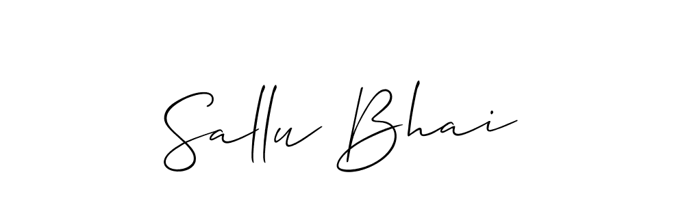 Design your own signature with our free online signature maker. With this signature software, you can create a handwritten (Allison_Script) signature for name Sallu Bhai. Sallu Bhai signature style 2 images and pictures png