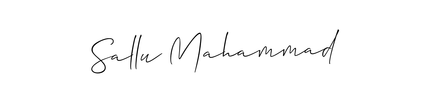 Also You can easily find your signature by using the search form. We will create Sallu Mahammad name handwritten signature images for you free of cost using Allison_Script sign style. Sallu Mahammad signature style 2 images and pictures png