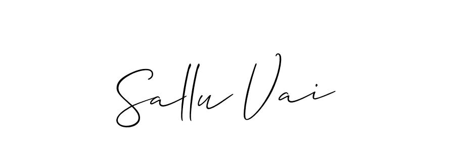 Sallu Vai stylish signature style. Best Handwritten Sign (Allison_Script) for my name. Handwritten Signature Collection Ideas for my name Sallu Vai. Sallu Vai signature style 2 images and pictures png