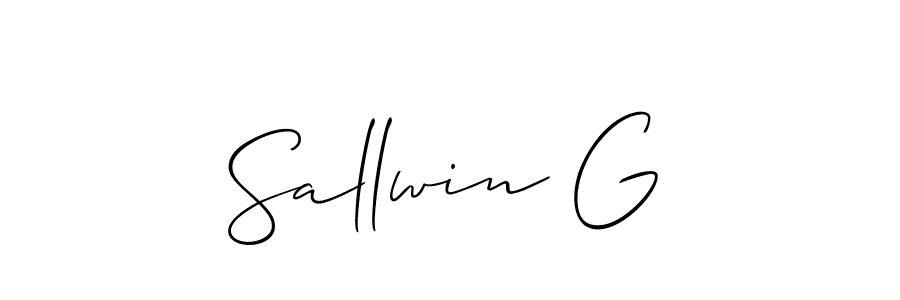 Best and Professional Signature Style for Sallwin G. Allison_Script Best Signature Style Collection. Sallwin G signature style 2 images and pictures png