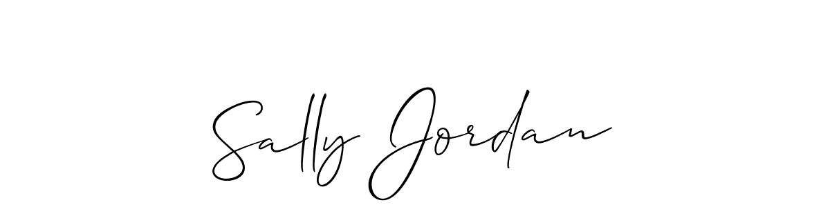 Make a beautiful signature design for name Sally Jordan. With this signature (Allison_Script) style, you can create a handwritten signature for free. Sally Jordan signature style 2 images and pictures png