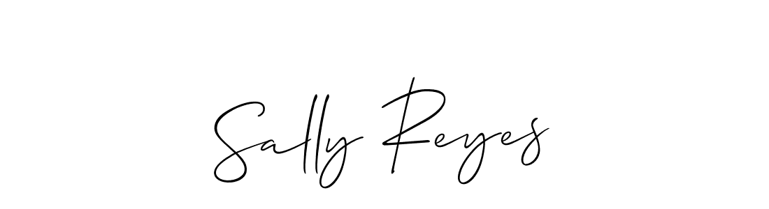 Make a beautiful signature design for name Sally Reyes. With this signature (Allison_Script) style, you can create a handwritten signature for free. Sally Reyes signature style 2 images and pictures png