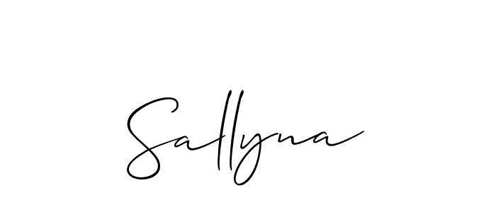 Create a beautiful signature design for name Sallyna. With this signature (Allison_Script) fonts, you can make a handwritten signature for free. Sallyna signature style 2 images and pictures png