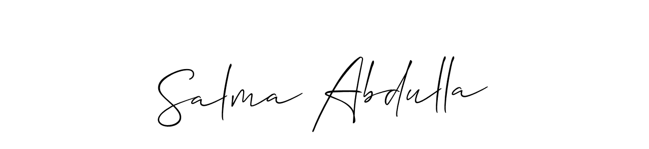 Once you've used our free online signature maker to create your best signature Allison_Script style, it's time to enjoy all of the benefits that Salma Abdulla name signing documents. Salma Abdulla signature style 2 images and pictures png