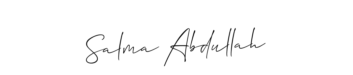 Once you've used our free online signature maker to create your best signature Allison_Script style, it's time to enjoy all of the benefits that Salma Abdullah name signing documents. Salma Abdullah signature style 2 images and pictures png