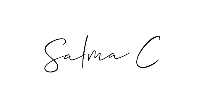 This is the best signature style for the Salma C name. Also you like these signature font (Allison_Script). Mix name signature. Salma C signature style 2 images and pictures png