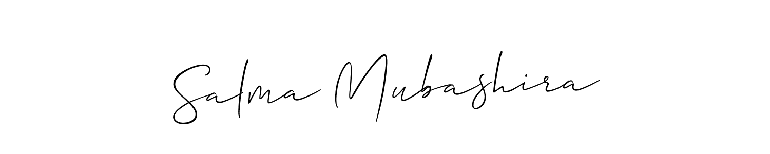 Use a signature maker to create a handwritten signature online. With this signature software, you can design (Allison_Script) your own signature for name Salma Mubashira. Salma Mubashira signature style 2 images and pictures png