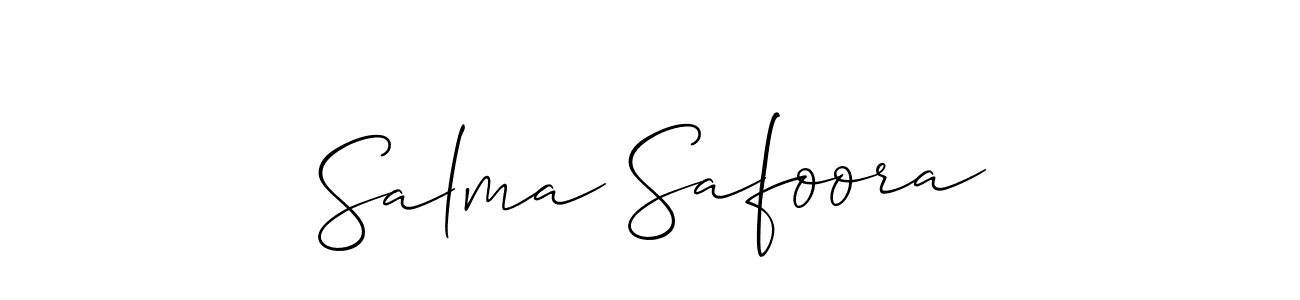 Use a signature maker to create a handwritten signature online. With this signature software, you can design (Allison_Script) your own signature for name Salma Safoora. Salma Safoora signature style 2 images and pictures png